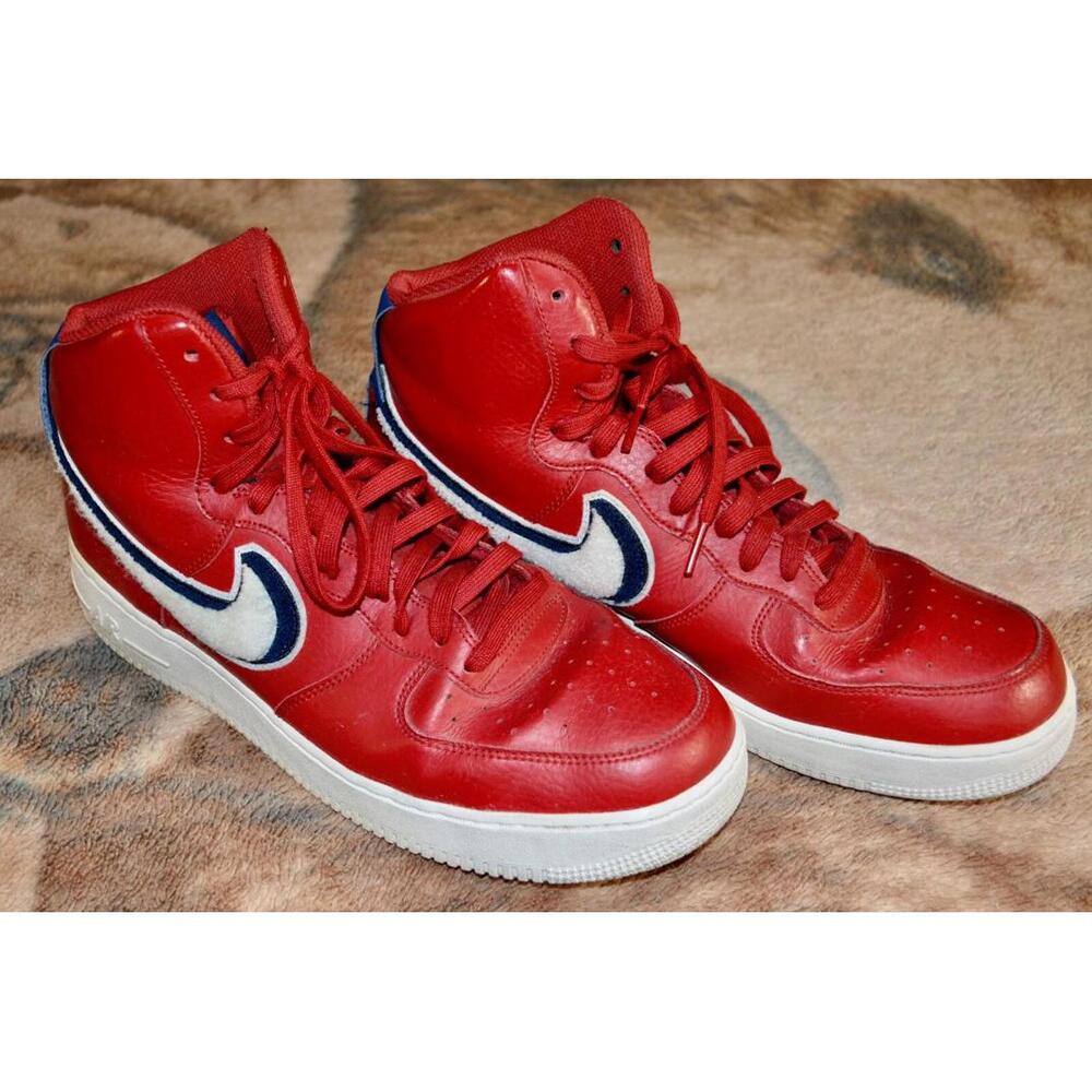 Size 13 - Nike Air Force 1 '07 LV8 High Red Good Condition